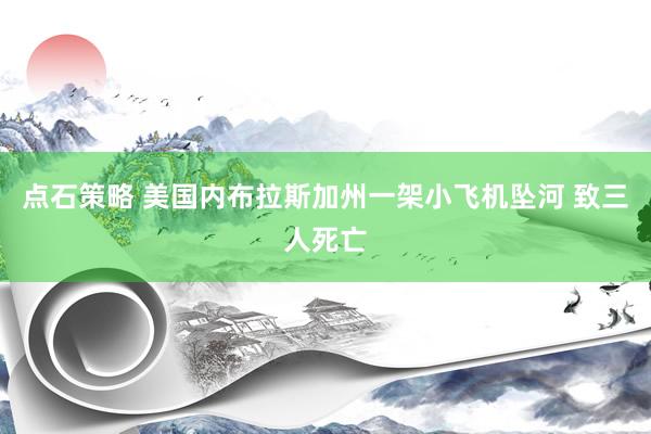 点石策略 美国内布拉斯加州一架小飞机坠河 致三人死亡