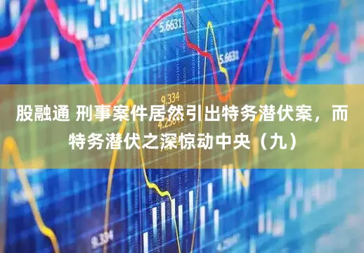 股融通 刑事案件居然引出特务潜伏案，而特务潜伏之深惊动中央（九）